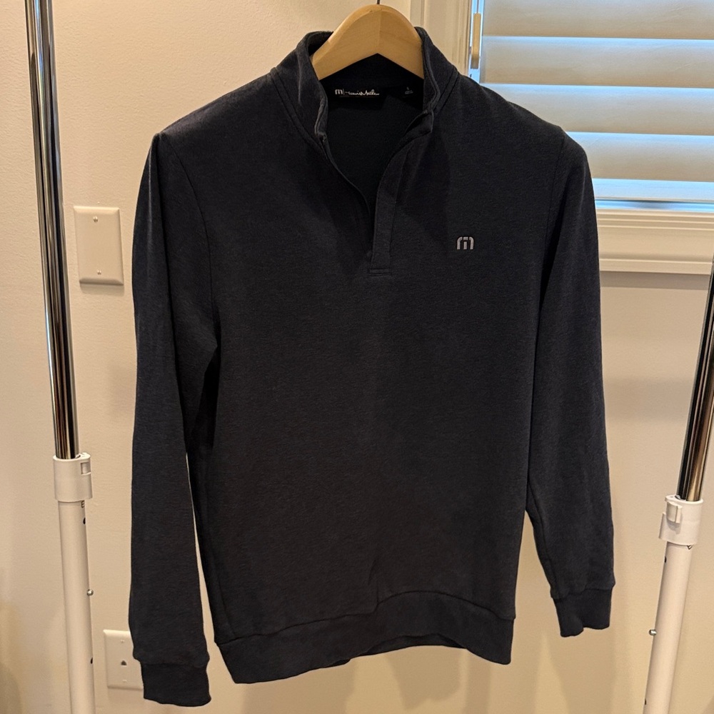 Travis Mathew Navy Cloud Qtr Zip Men’s Size Small